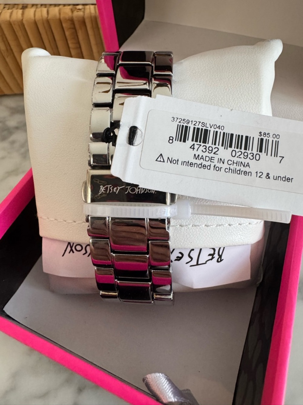 Betsey Johnson "Pretty Pooch" French Bulldog/Boston Terrier Bling Watch NWT - Picture 5 of 7